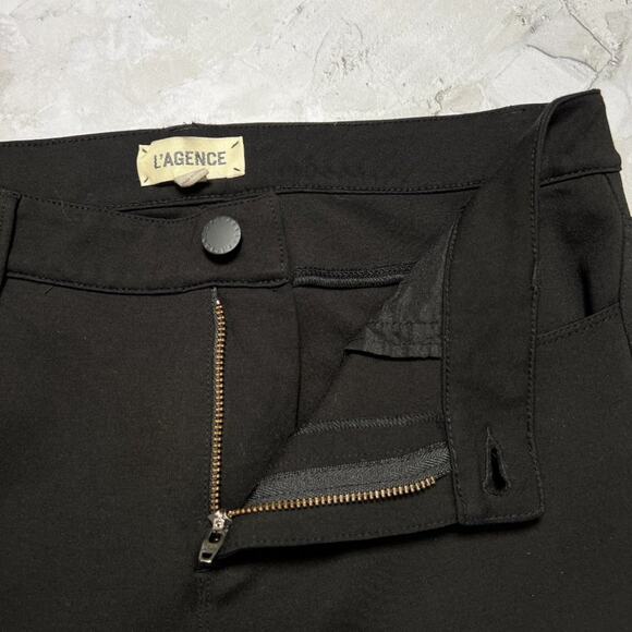 L'AGENCE Gigi Ponte Crop Trousers SIZE 28 x 24 Black High Rise Stretch Pant - Picture 4 of 8